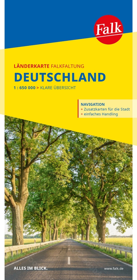 Falk L&auml;nderkarte Falkfaltung Deutschland 1:650.000