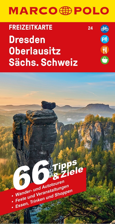 MARCO POLO Freizeitkarte 24 Dresden, Oberlausitz, S&auml;chsische Schweiz 1:100.000