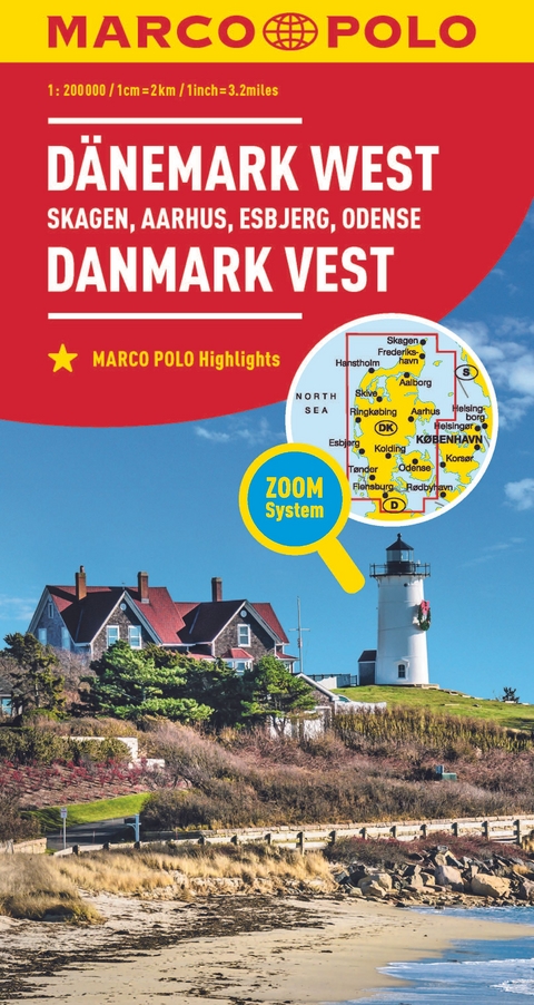 MARCO POLO Regionalkarte D&auml;nemark West 1:200.000