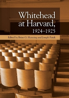 Whitehead at Harvard, 1924–1925