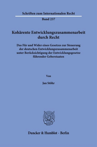 Kohärente Entwicklungszusammenarbeit durch Recht.