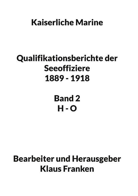 Kaiserliche Marine - Klaus Franken