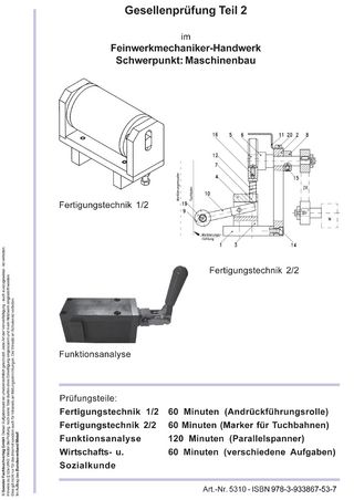 Vorbereitungsprüfung Theorie GP Teil 2 Feinwerkmechaniker Schwerpunkt Maschinenbau