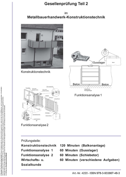 Vorbereitungsprüfung Theorie GP Teil 2 Metallbauer-Konstruktionstechnik