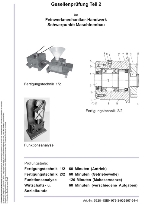 Vorbereitungsprüfung Theorie GP Teil 2 Feinwerkmechaniker Schwerpunkt Maschinenbau