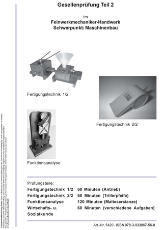 Vorbereitungsprüfung Theorie GP Teil 2 Feinwerkmechaniker Schwerpunkt Werkzeugbau/Formenbau