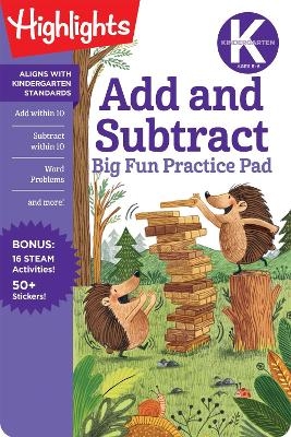 Kindergarten Add and Subtract Big Fun Practice Pad - 