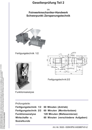 Vorbereitungsprüfung Theorie GP Teil 2 Feinwerkmechaniker Schwerpunkt Zerspanungstechnik