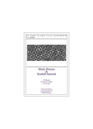 Zu Gast in der Villa Dürkheim: Matti Braun & Rudolf Smend