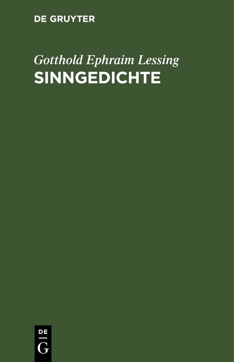Sinngedichte - Gotthold Ephraim Lessing