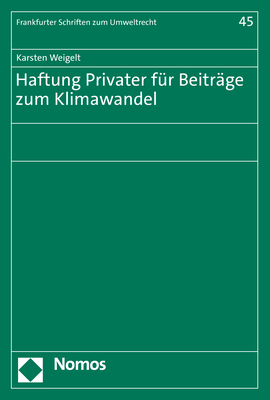 Haftung Privater für Beiträge zum Klimawandel