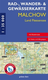 Rad-, Wander- und Gewässerkarte Malchow, Land Fleesensee - 