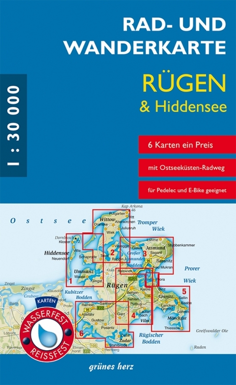 Rad- und Wanderkarten-Set Rügen & Hiddensee