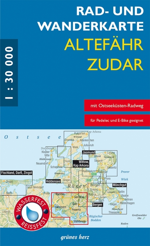 Rad- und Wanderkarte Altef&auml;hr, Zudar