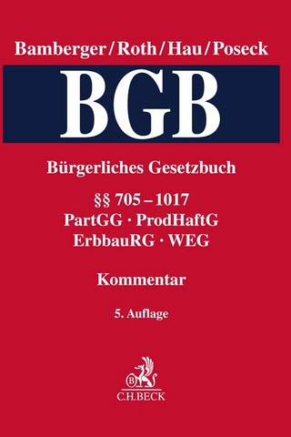 Bürgerliches Gesetzbuch §§ 705-1017, PartGG, ProdHaftG, ErbbauRG, WEG