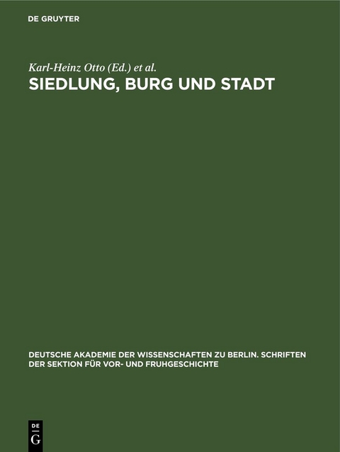 Siedlung, Burg und Stadt - 