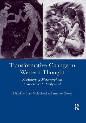 Transformative Change in Western Thought - Ingo Gildenhard