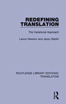 Redefining Translation - Lance Hewson, Jacky Martin