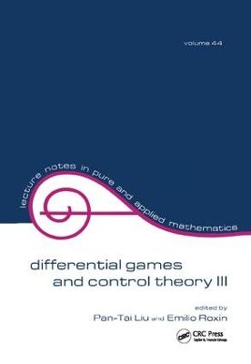 Differential Games and Control Theory Iii - Pan-Tai Liu