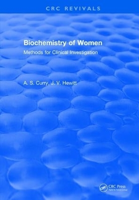 Biochemistry of Women Methods - A.S. Curry