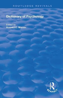 Dictionary of Psychology - Howard C. Warren