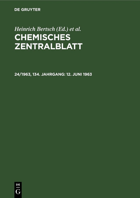 Chemisches Zentralblatt / 12. Juni 1963 - 