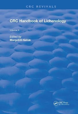 Handbook of Lichenology