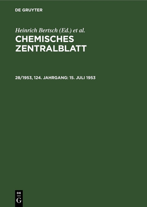 Chemisches Zentralblatt / 15. Juli 1953 - 