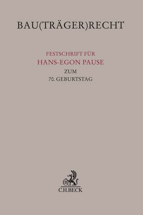 Bau(tr&auml;ger)recht - 