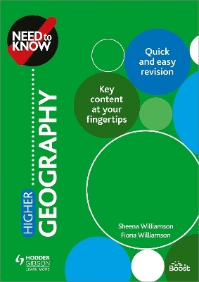 Need to Know: Higher Geography - Sheena Williamson, Fiona Williamson