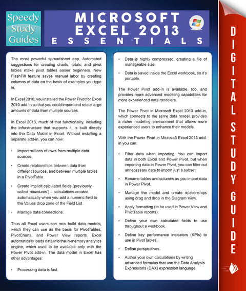 Microsoft Excel 2013 Essentials (Speedy Study Guides) - Speedy Publishing