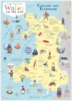 Wales on the Map: Folklore and Traditions Poster - Elin Meek