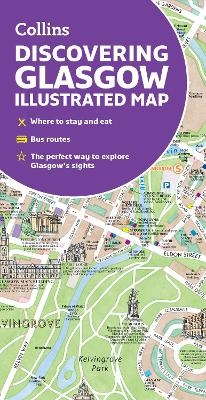 Discovering Glasgow Illustrated Map - Dominic Beddow