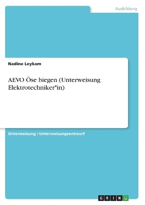 AEVO &Atilde;se biegen (Unterweisung Elektrotechniker*in) - Nadine Leykam