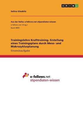 Trainingslehre Krafttraining. Erstellung eines Trainingsplans durch Meso- und Makrozyklusplanung