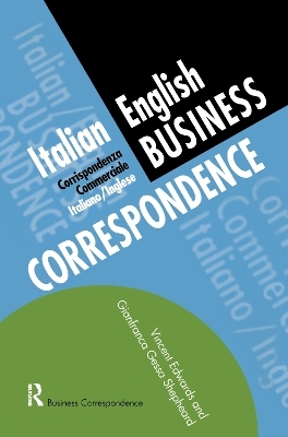 Italian/English Business Correspondence - Vincent Edwards, Gianfranca Gessa Shepheard