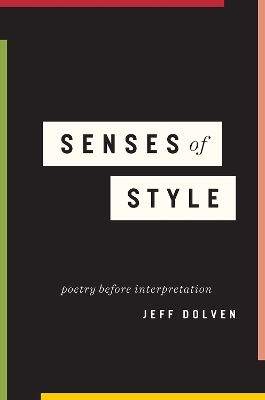 Senses of Style - Jeff Dolven