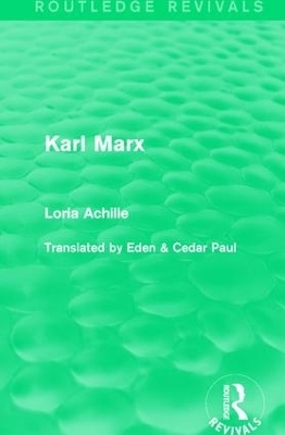 Karl Marx - Loria Achille