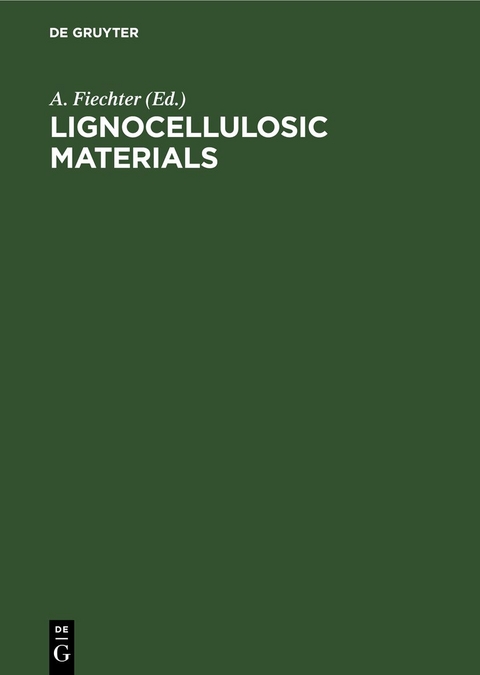 Lignocellulosic Materials - 