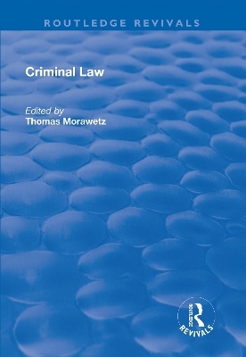 Criminal Law - Thomas Morawetz