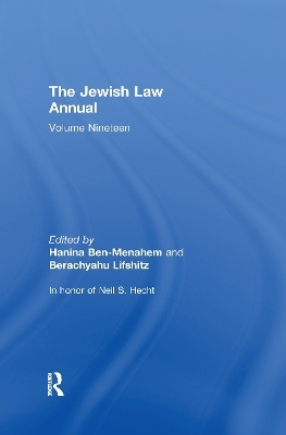 The Jewish Law Annual Volume 19
