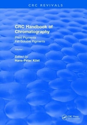 CRC Handbook of Chromatography - Hans-Peter Kost