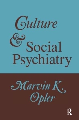 Culture and Social Psychiatry - 