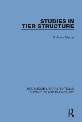 Studies in Tier Structure - R. Armin Mester