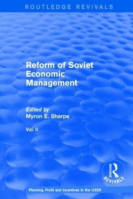 Reform of Soviet Economic Management - 