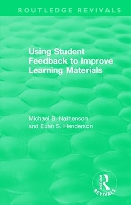 Using Student Feedback to Improve Learning Materials - Michael B. Nathenson, Euan S. Henderson