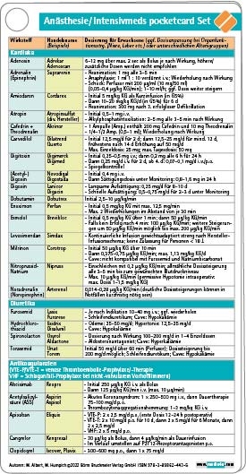 An&auml;sthesie/Intensivmeds pocketcard Set - Maik Albert, Marek Humpich