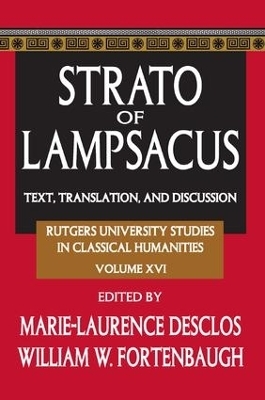 Strato of Lampsacus - William W. Fortenbaugh