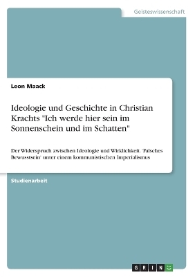 Ideologie und Geschichte in Christian Krachts 