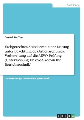 Fachgerechtes Abisolieren einer Leitung unter Beachtung des Arbeitsschutzes. Vorbereitung auf die AEVO Pr&uuml;fung (Unterweisung Elektroniker/-in f&uuml;r Betriebstechnik) - Daniel Steffen
